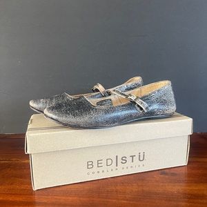 Bed Stu Shuffle Mary Jane Shoes in Black Lux